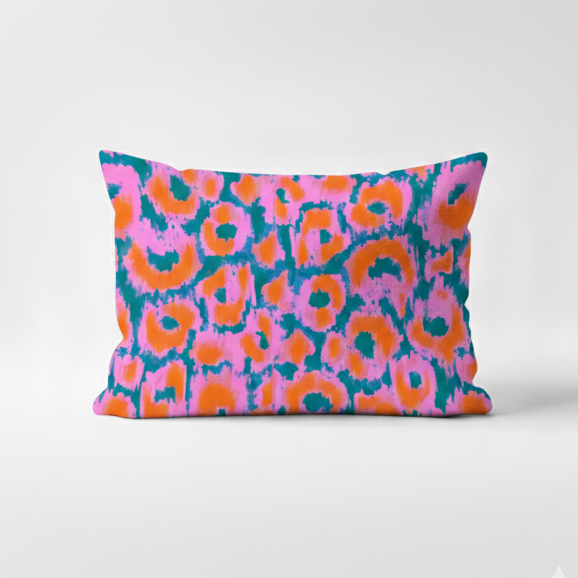 Almofada leopardo colorido