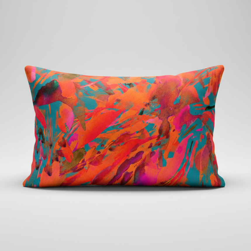 Almofada abstrato laranja