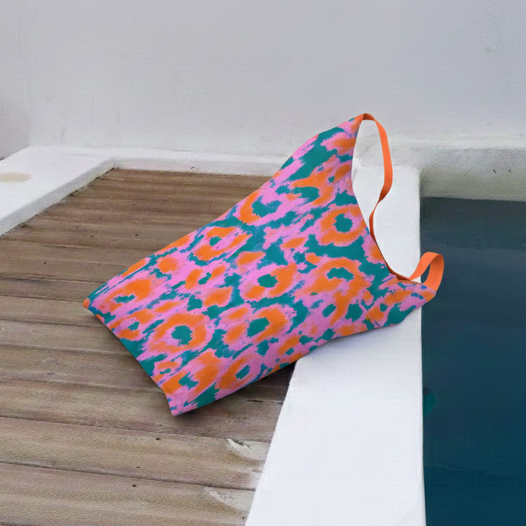 Puff leopardo colorido