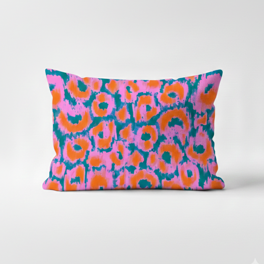 Almofada leopardo colorido