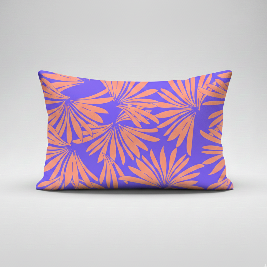 Almofada floral coral