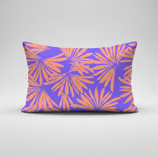 Almofada floral coral