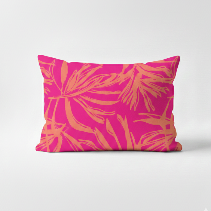 Almofada floral rosa