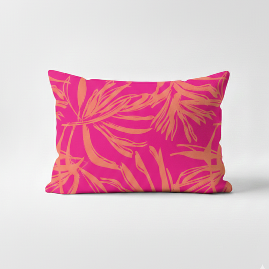 Almofada floral rosa