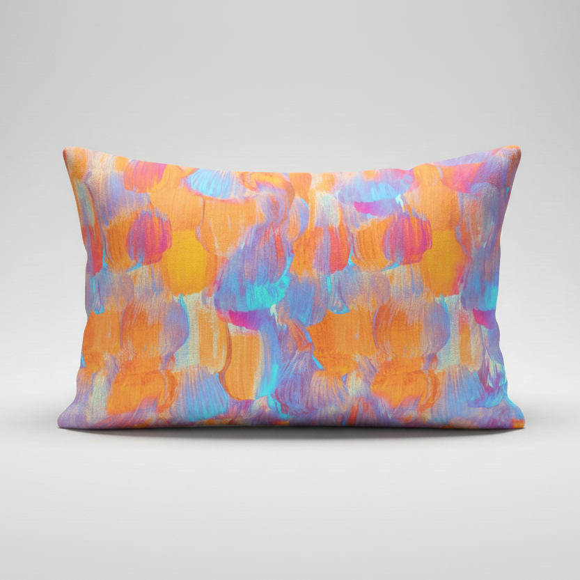 Almofada aguarela colorida