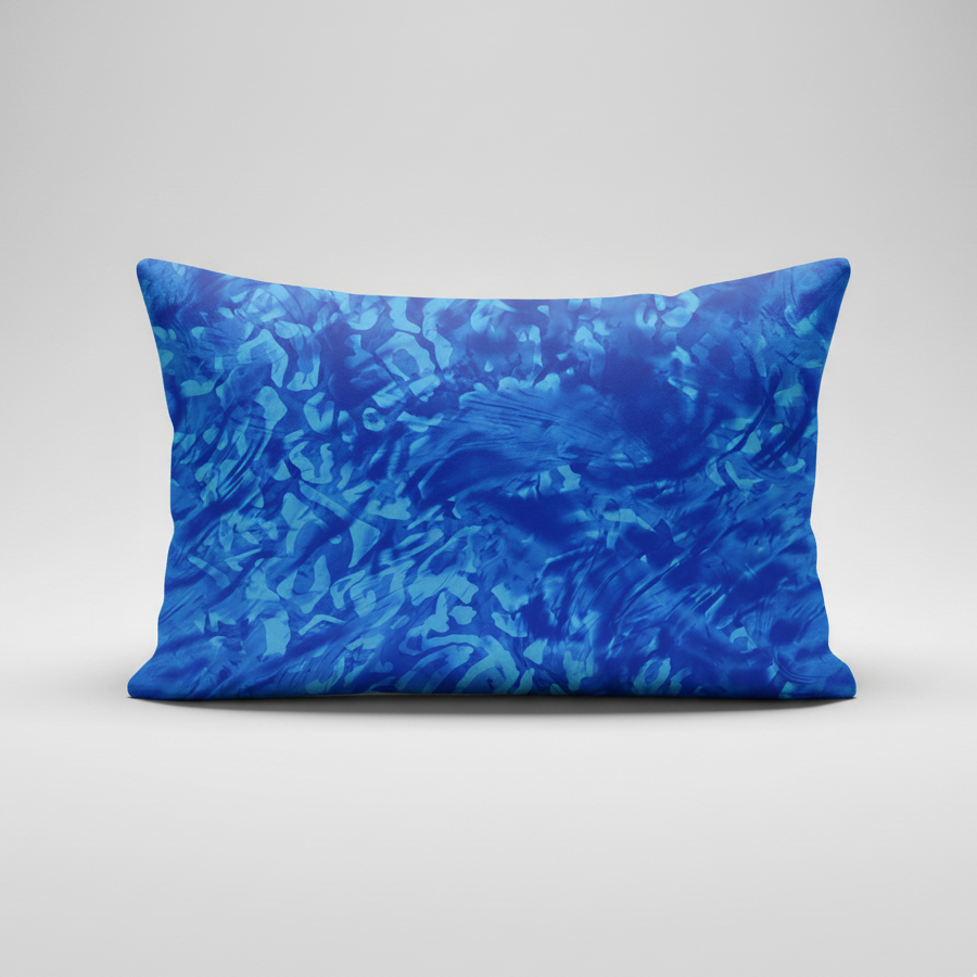Almofada aguarela azul