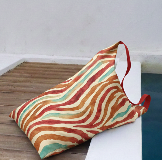 Puff zebra terracota