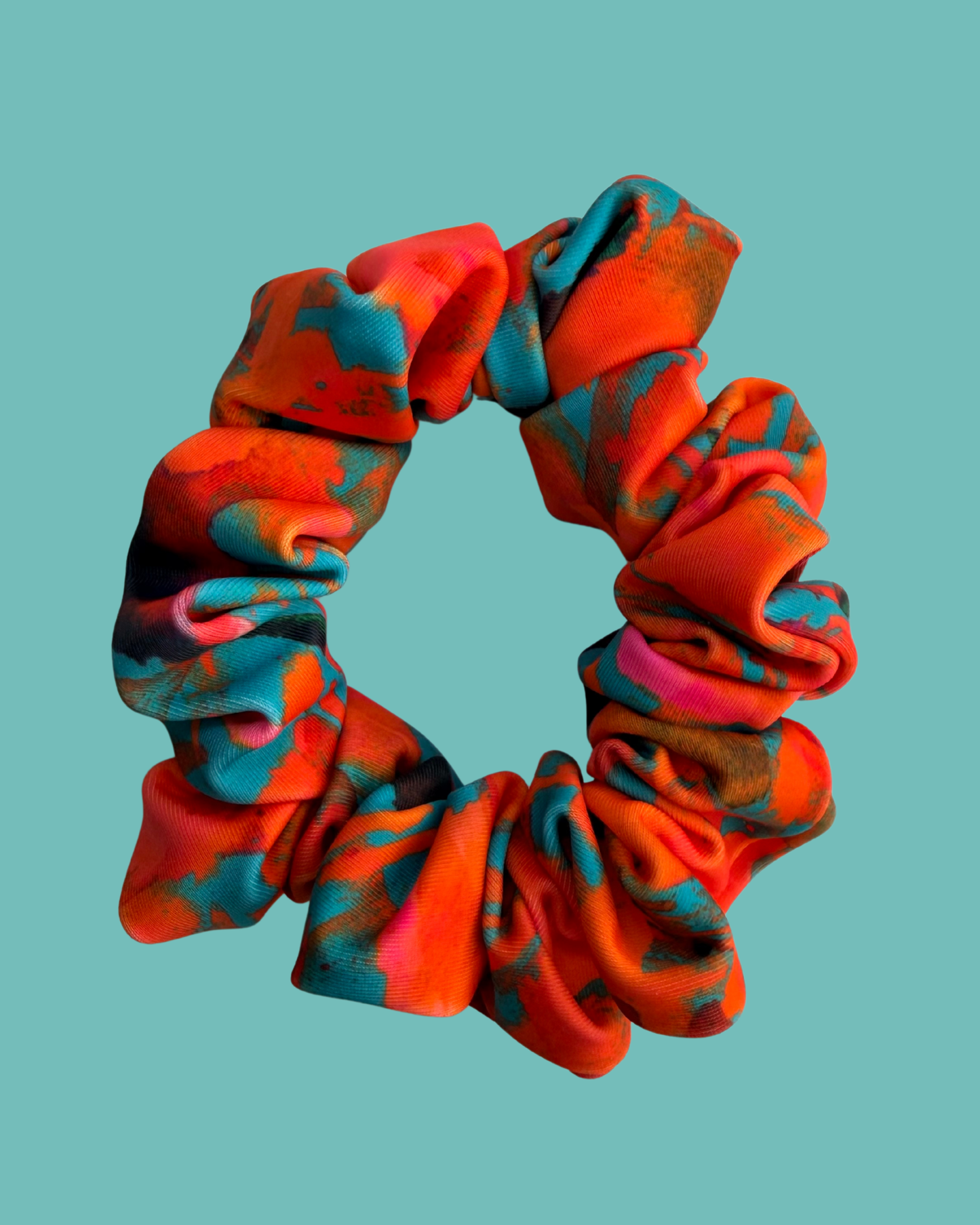 Scrunchie Abstrato Laranja